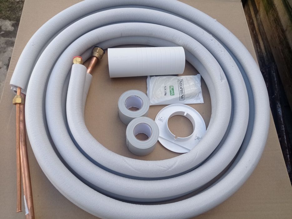 Rury miedziane w otulinie kielichowane do klimatyzacji 18000 btu kompl