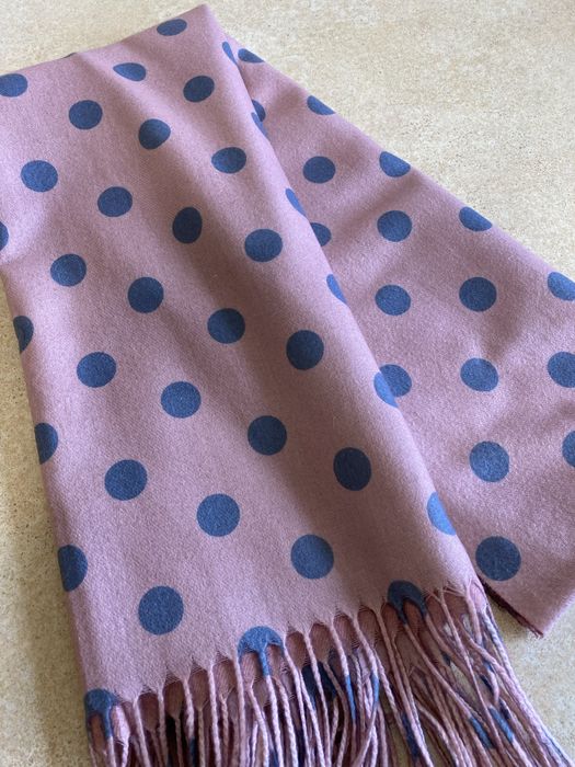 Шарф, полонтин в горошек