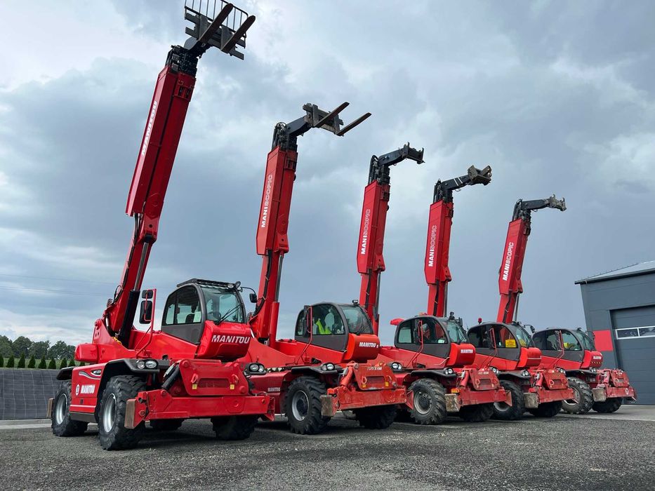 Ładowarka teleskopowa wózek widłowy wynajem Manitou MRT obrotowa