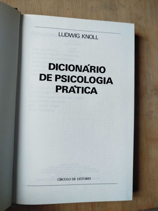 Dicionário de Psicologia Prática de Ludwig Knoll