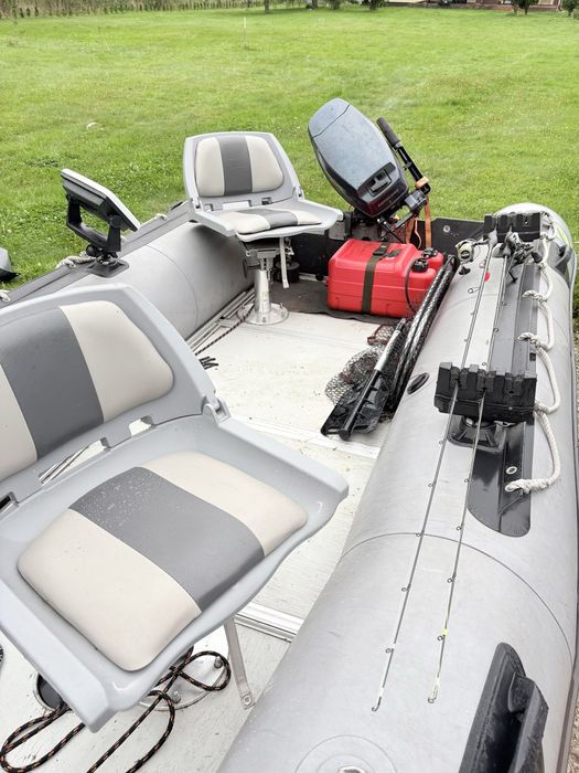 Ponton motorowy zodiac, yamaha 20, przyczepa suski