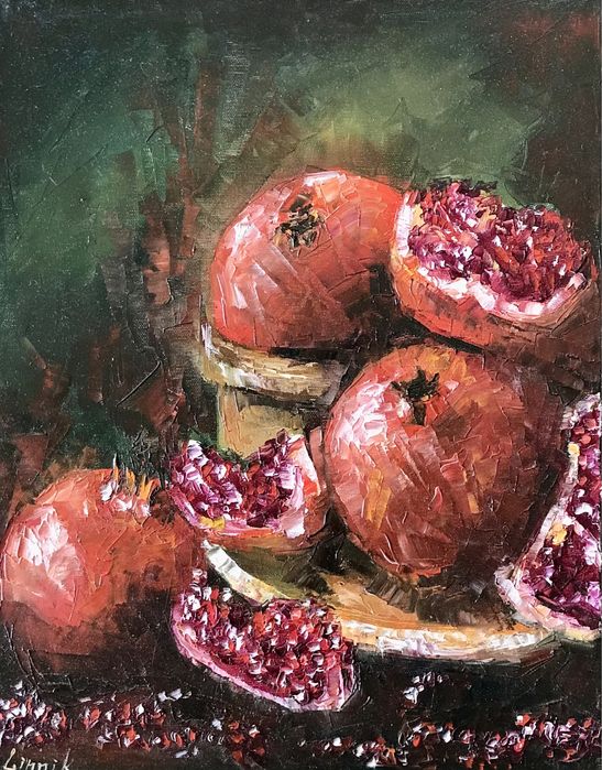 «Смачний гранат» картина олією на полотні.