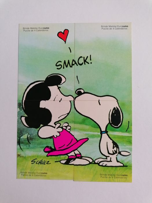 Conjunto de 4 calendários de 1985 do Snoopy