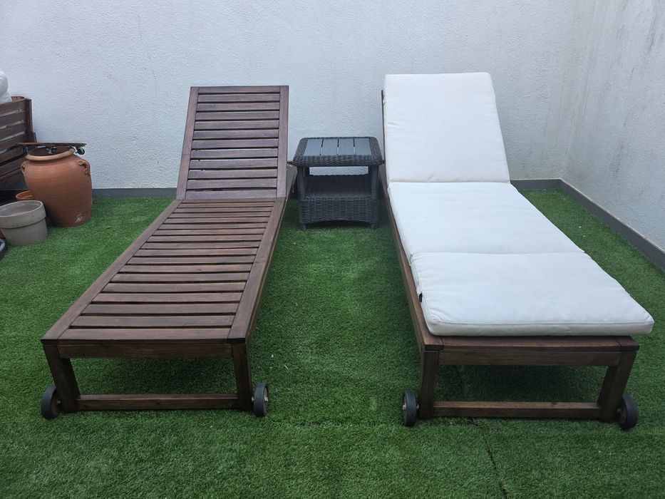 Almofada C/capa para espreguiçadeira, exterior beje, 190x60cm - Ikea