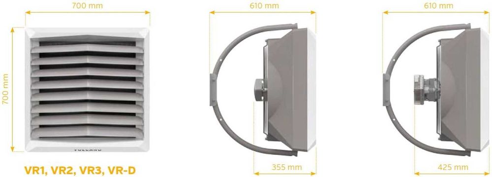 Nagrzewnica wodna VTS Volcano VR3 AC 13-75 kW + konsola+sterownik+węże