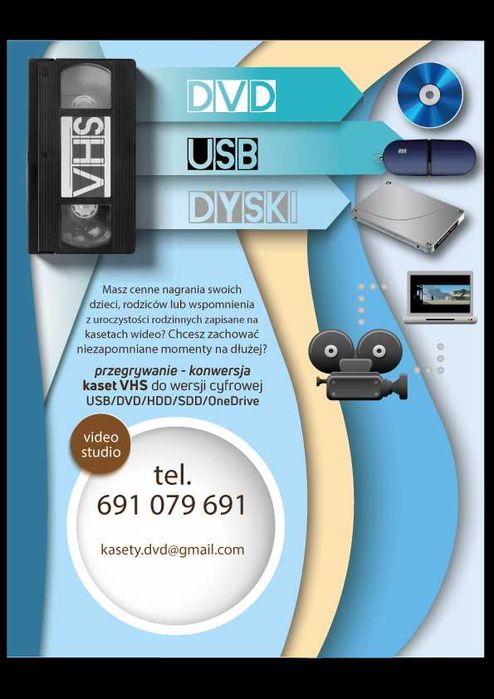 Przegrywanie kaset Biała Podlaska VHS VHS-C miniDV Video Hi8 Video 8mm