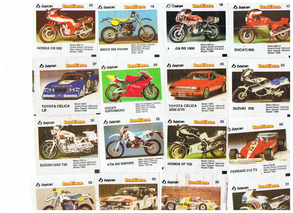 Вкладыши от жвачек