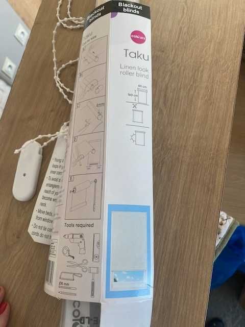 Roleta okienna 60 x 160 cm /a'la LEN naturalny/ NEW * zaciemniająca