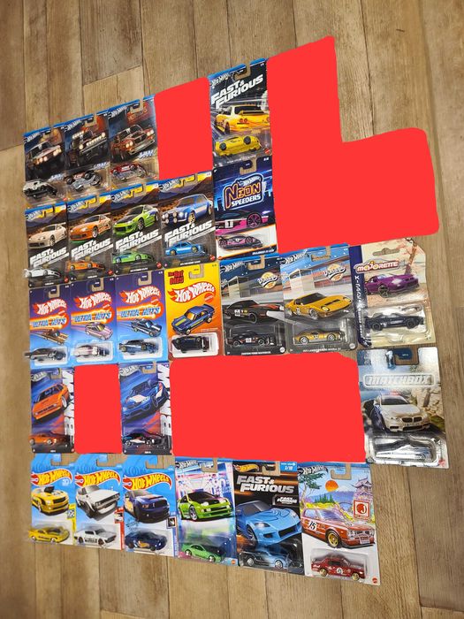 Hot wheels pół premium Supra R34 Challenger BMW