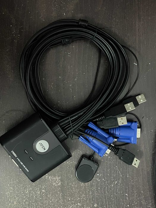 Aten CS22U-AT - Adaptador KVM 2xUSB+VGA para controlar 2 PCs KVM SWITCH