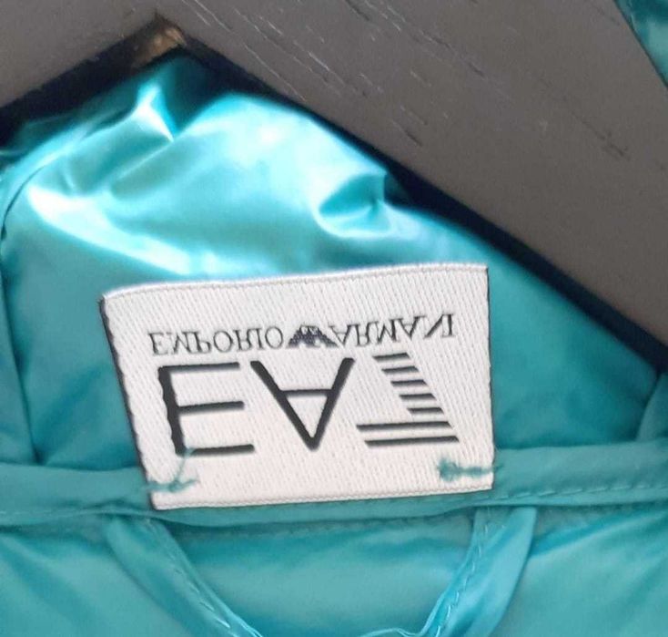 Kurtka wiosna / jesień męska EA7 Emporio Armani niebieska / zielona