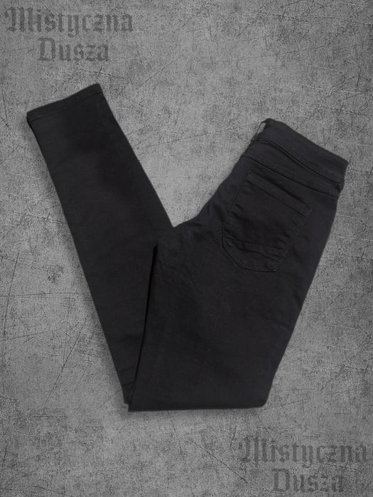 Spodnie jeansowe rurki skinny czarne alternative SWAG y2k classic street