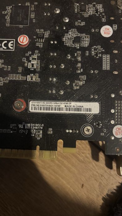 Karta Graficzna GEFORCE GTX 1050ti 4GB GDDR5 128bit