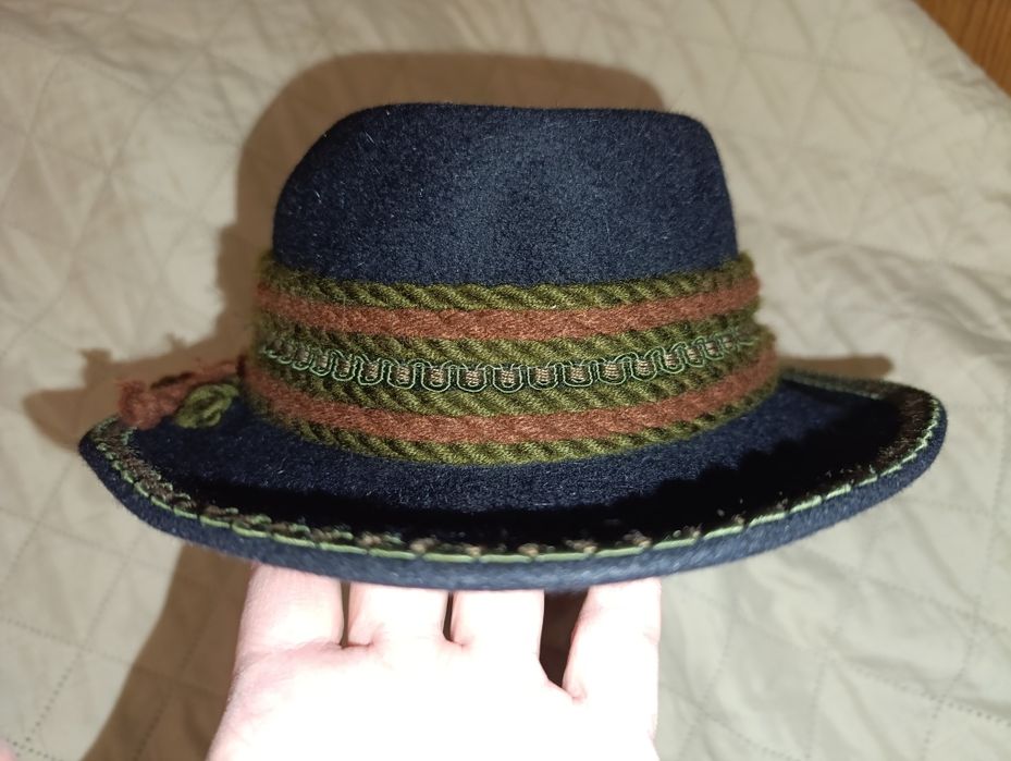 Мужская охотничья гуцульская шляпа Ischler Hut Austria, черная, р.56