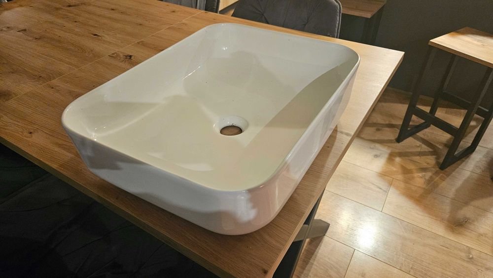 Umywalka nablatowa biała 50x38x12 cm  dwie sztuki