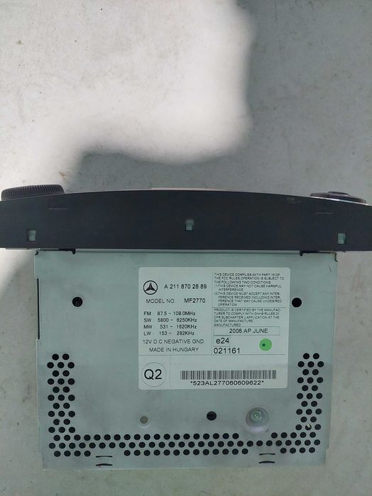 Radio original w211, cls,