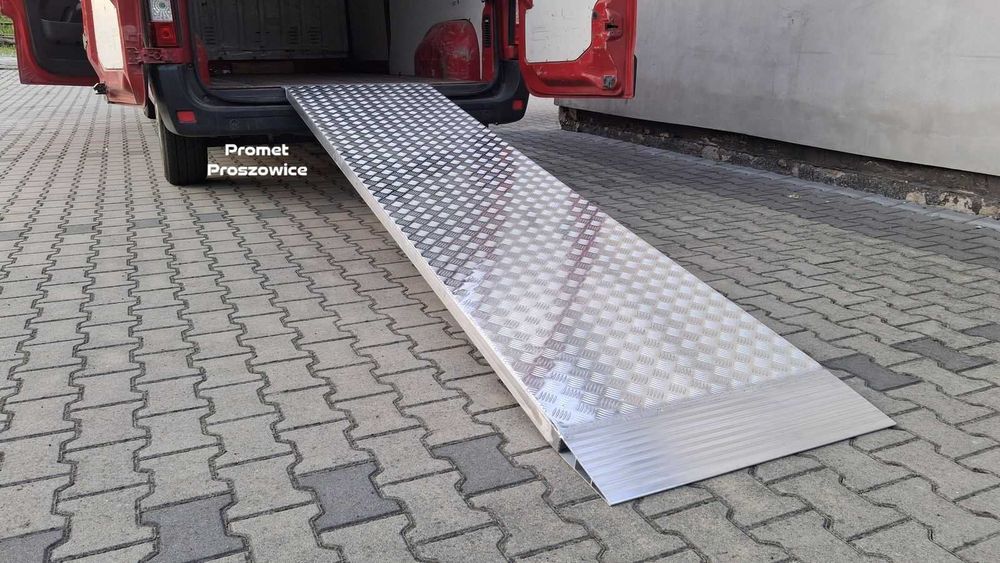 Rampa Aluminiowa 325cm x 75cm Najazd Podjazd pod Paleciak Wózki, Boxy