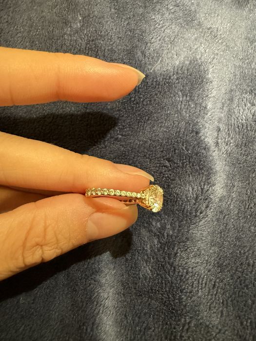 Anel de noivado SVAROVSKI cocktail Stilla rosa dourado (tam 50)