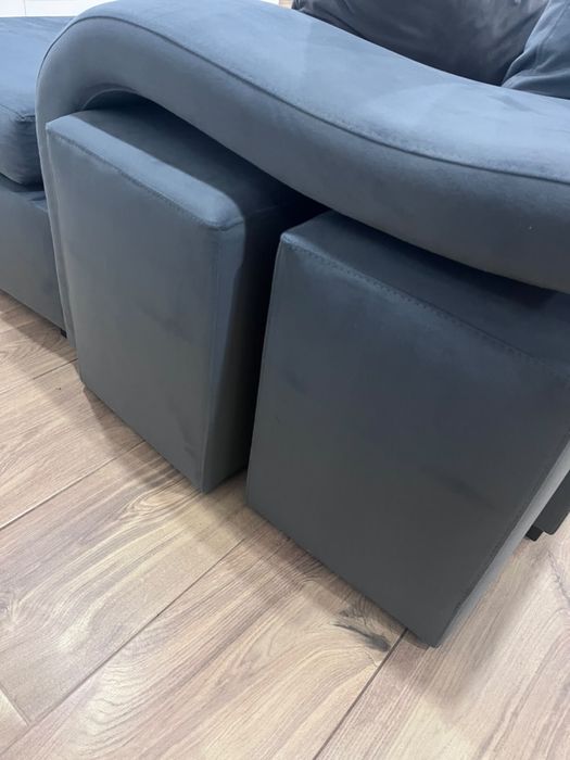 Sofa chaise long cinza em otimo estado