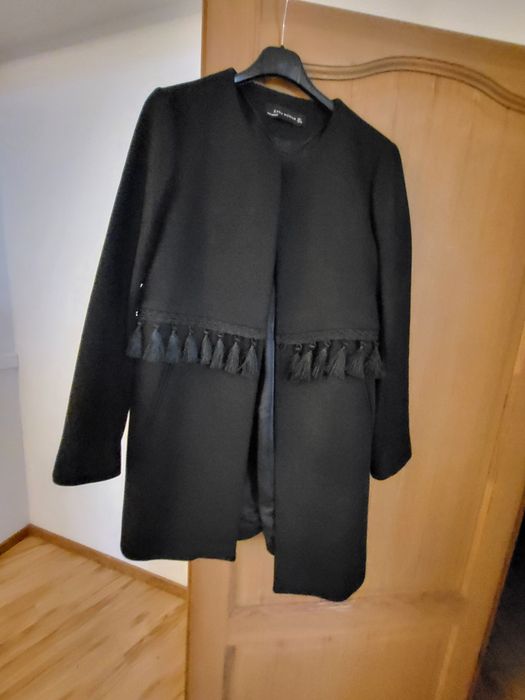 Zara płaszcz czarny M ,L
