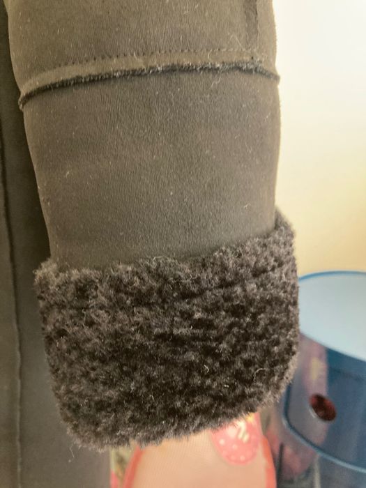 Casaco comprido de inverno preto