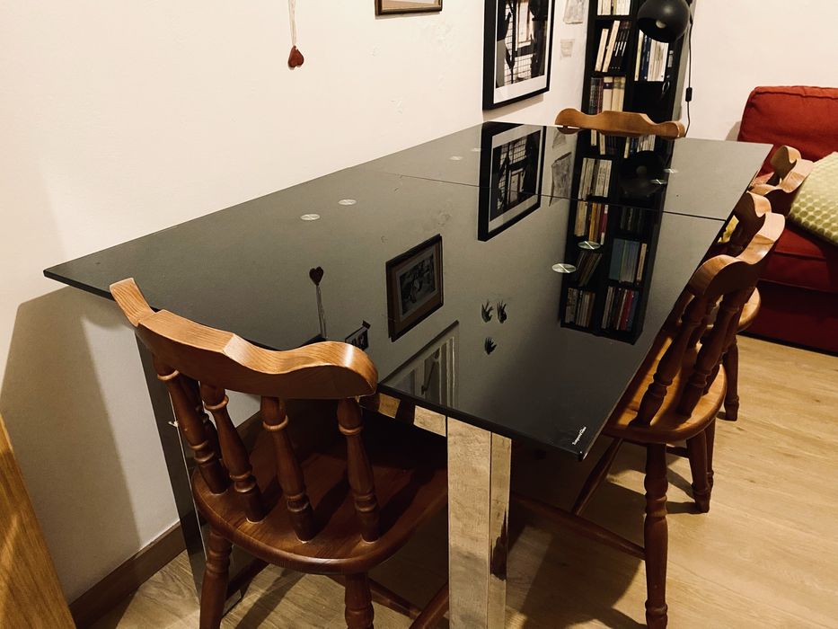 Mesa extensivel vidro temperado