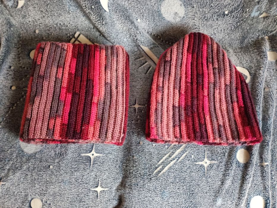 Super Zestaw !!! Handmade Czapka + szal  zestaw.