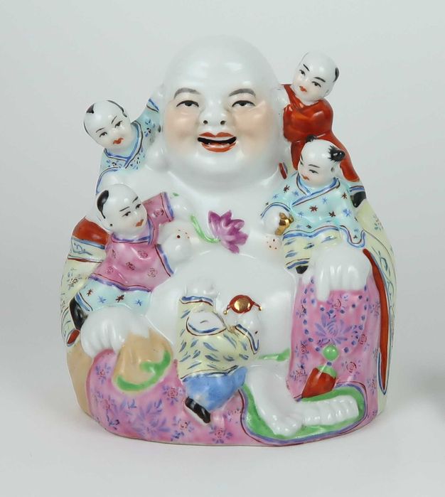 Buda policromado porcelana da China