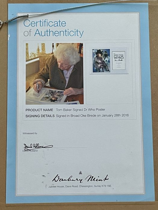 Poster Dr. Who autografado