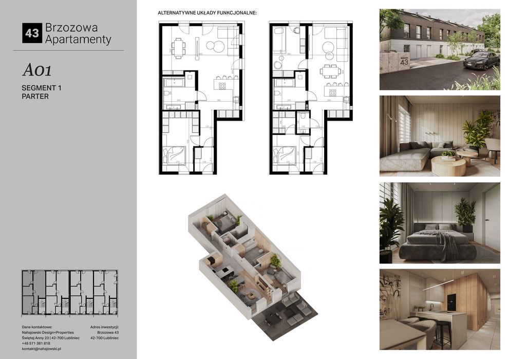 Apartament parterowy z prywatnym ogrodem | 73,00 m² | Brzozowa | Lubliniec |  2 lub 3 pokoje | Prywatne miejsce parkingowe | Odbiór IV kwartał 2026 - View 3