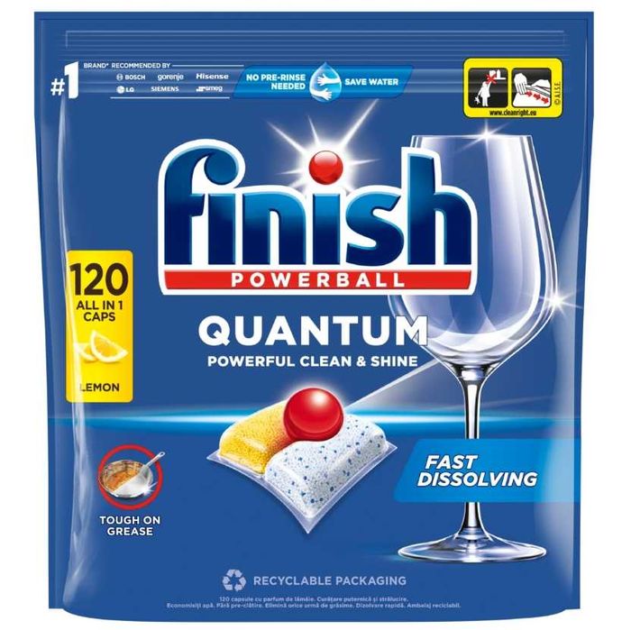 Kapsułki do zmywarki Finish Quantum All in 1 cytrynowe 120 szt.