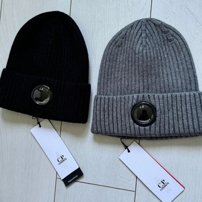 Шапка C.P. Company: Чорна, Сіра , з однією лінзою, One size