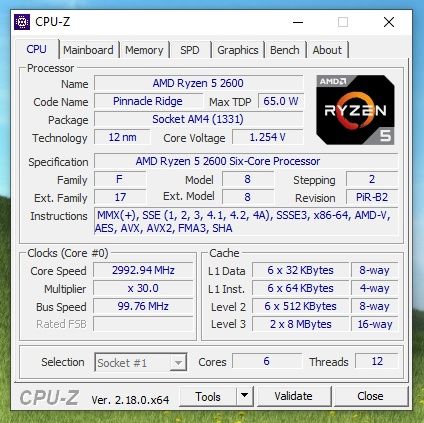 AMD Ryzen 5 2600,  B450, Охолодження комплект