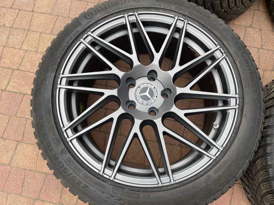 4073. Alufelgi 18" Mercedes E klasa W212 W213 CLS S klasa BMW 8.5J ET45 5x112 grafitowe proste