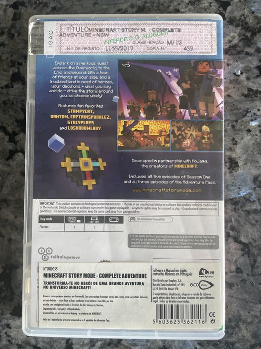Jogo Minecraft: Story Mode - The Complete Adventure (Nintendo Switch)
