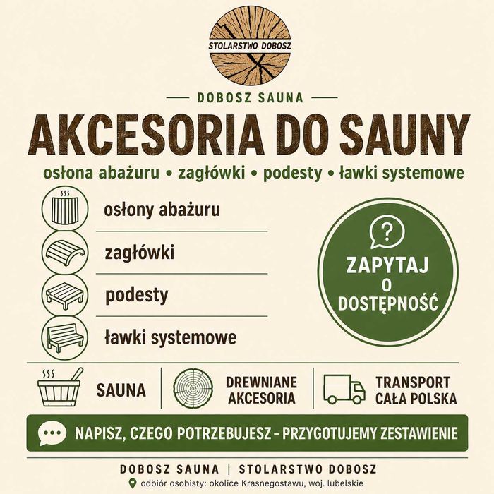 Ławki saunowe z lipy – PRODUCENT – możliwość docięcia pod wymiar