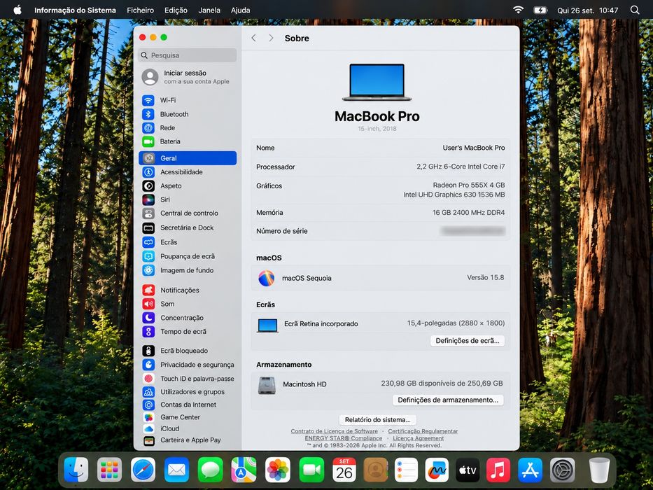 MacBook Pro 15” 2018 | Intel Core i7 | 16 GB RAM | Radeon Pro 4 GB