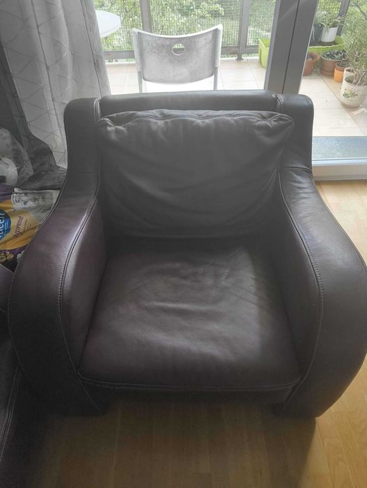 sofa skórzana + fotele "seriaserio"