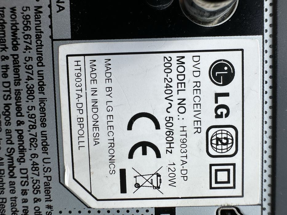 Zestaw kina domowego LG DVD RECEIVER MODEL NO.: HT903TA-DP