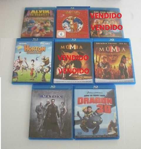 6 Bluray - como novos / vistos apenas uma única vez