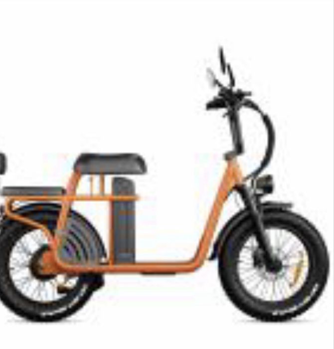 Mota Trotinete Elétrica com Fatbike, Longo Alcance, com Dois Lugares