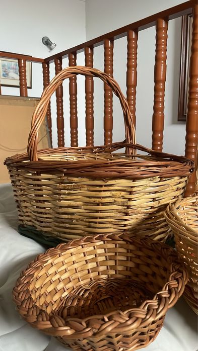 Cestas de vime artesanais