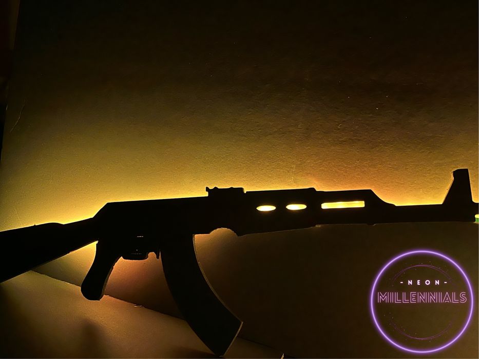 Painel Luz Led Personalizado AK-47