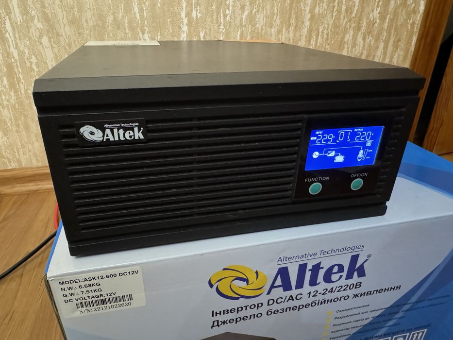 ДБЖ Altek ASK 12-600 480W DC12V