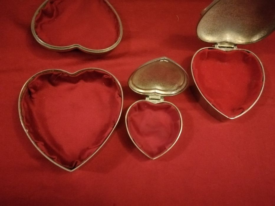 3 caixas de metal estanho