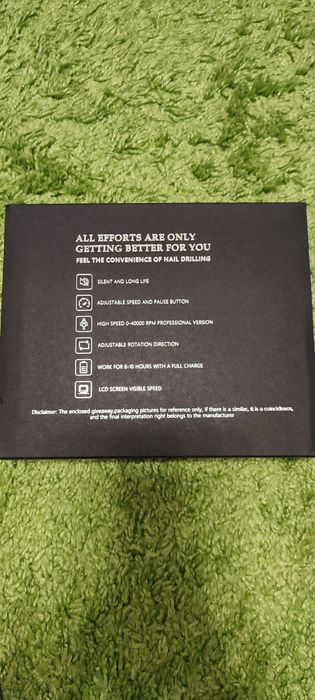 Фрезер на аккумуляторе  для маникюра мощный 45w