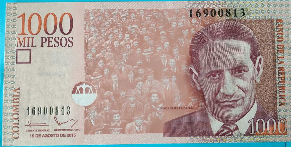 Set de 2 Notas novas circladas Colômbia ( Continente Sul Americano)