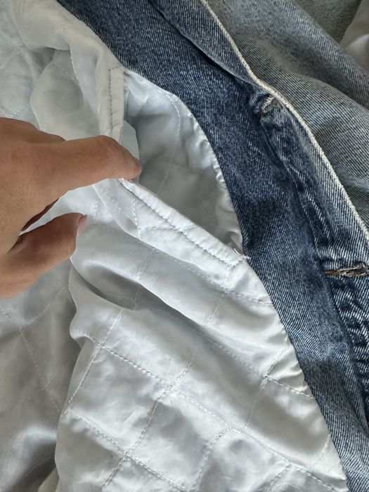 Джинсова куртка утеплена оверсайс