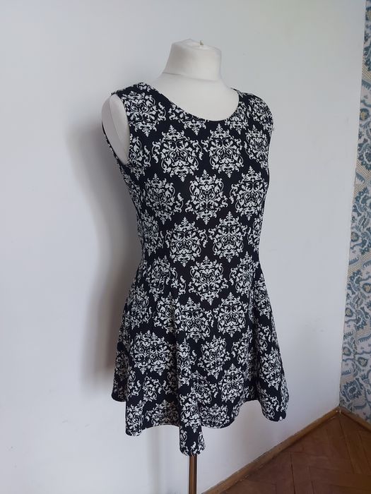 Bawełna 65% Bluzka J&X Plus Size w Ornamentowy Wzór XL / XXL 42 / 44