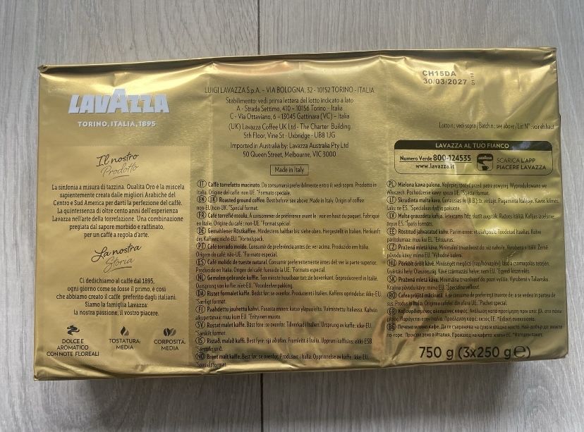 3x Lavazza Qualita Oro 3x250g kawa mielona włoska Okazja